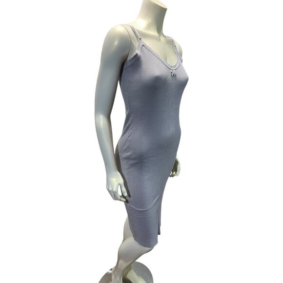 Forever 21 Grey Sleeveless Stretch Midi Dress, Size Large, Good Condition - Picture 10 of 10